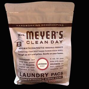 Mrs. Meyer’s Clean Day Laundry Pacs Lavender Scent 45 Pacs Concentrated Sealed